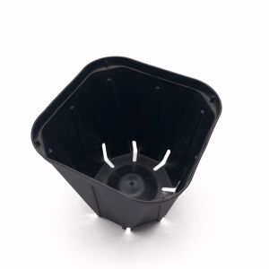 Durable whole sales black plastic seedling pot small square shape nursery pot