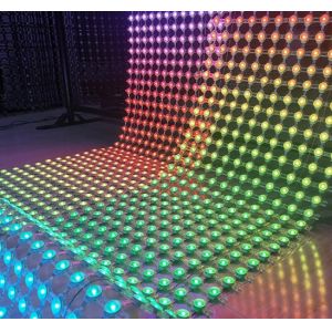 Full Colour Grille Mesh Screen Transparent LED SMD3535 IP67 RGB P83 LED Mesh