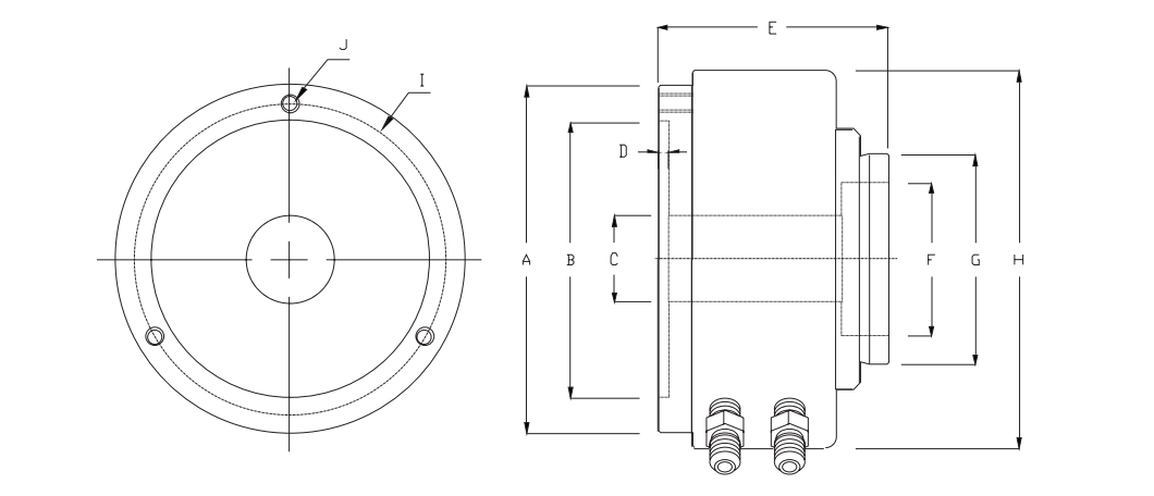 Air Hydraulic Power Rotary Power Chuck