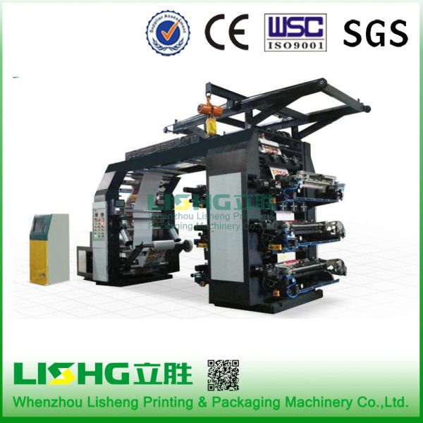 6color Stack Type LDPE HDPE BOPP OPP Double Side Printing Flexographic Printing
