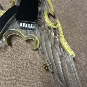 LED acrylic electric guitar ebony fingerboard acrylic body Music instruments