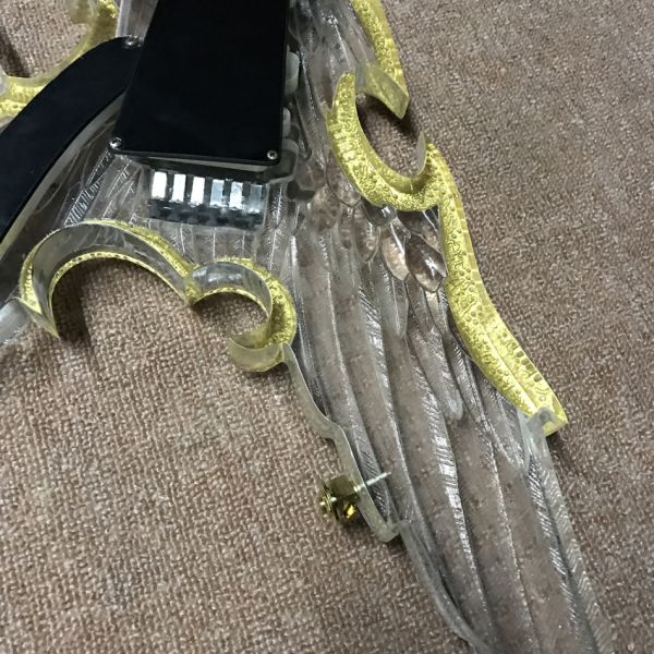 LED acrylic electric guitar ebony fingerboard acrylic body Music instruments