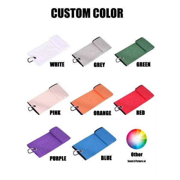 Golf Accessories Golf Club Cleaner Printed Custom Microfiber Golf Towels Blue Flamingo Waffle Magnetic Microfibre Magnet Golf Towel With Clip Hook