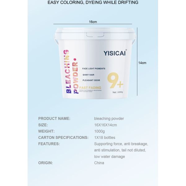 Professional Hair Bleaching Powder for Salon Quick-Drying Formula Low Irritation Strong Adhesion 6% Hydrogen Peroxide