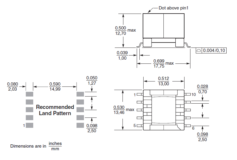 6.2 g 5+5p in Flyback Transformer PA6284-AL_ for offline LED drive