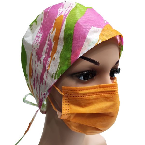High saturation disposable orange non woven color 3 ply surgeon face mask