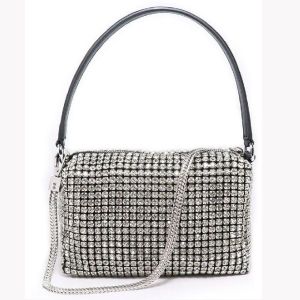 Rhinestone Womens Messenger Handbag 17x6x11cm