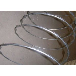 Galvanized Spiral Cross Razor Blade Fencing Wire Ink Green Razor Barbed Wire