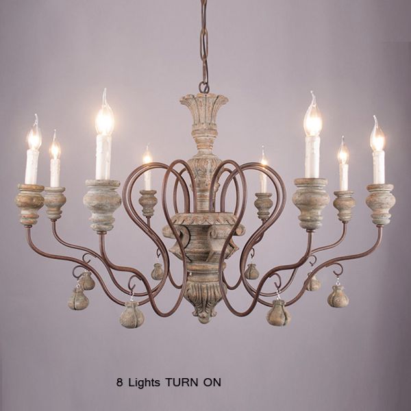 Vintage resin chandelier for living room bedroom home retro loft Chandelier(WH-CI-114)
