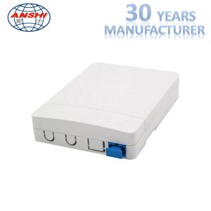 FTTH PTO Fiber Distribution Box Screw Lock ABS Material 2 Core SC Capacity