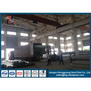 Conical Electrical Steel Utility Poles For 35KV Transmission Line Project