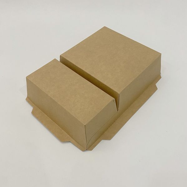 Custom Printed Food Paper Trays Disposable Takeout Brown Packaging