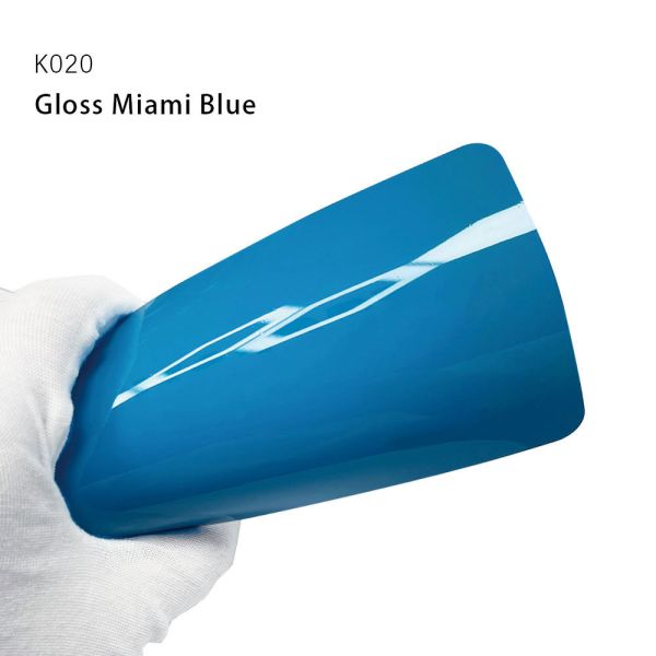 K020 Gloss Miami Blue TPU Color Car Wrap Film Vinyl Roll