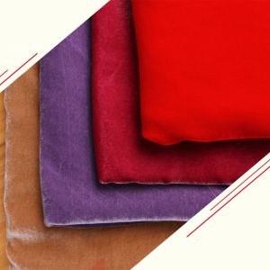 Medium Weight 200gsm Silk Viscose Velvet Fabric For Autumn Winter