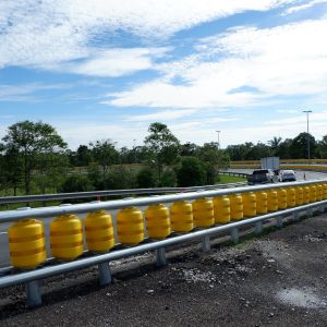 CE Standard Rotary Guardrail EVA Anti Climb Roller Barrier for Roadway Safety
