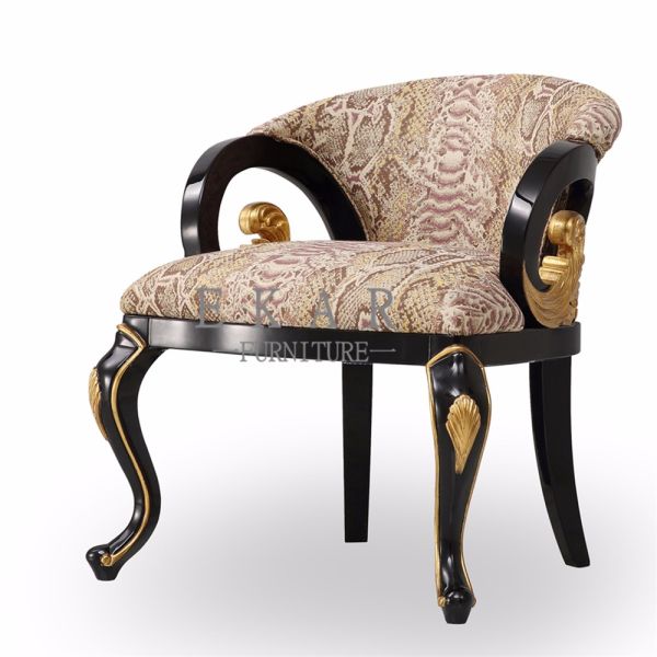 New French Style Deluxe wooden fabric leisure sofa chair FLN-M-XY101