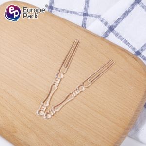 Eco-friendly food grade disposable ps plastic fruits fork