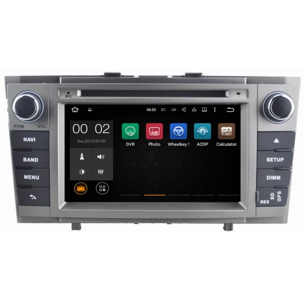 Ouchuangbo car dvd multi media android 7.1 for Toyota Avensis 2008-2013 with bluetooth music mirror link calendar