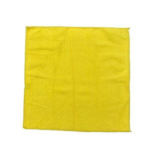 Warp Knitted Microfiber Cleaning Fabric Yellow 40x40 Piped Polyester Polyamide