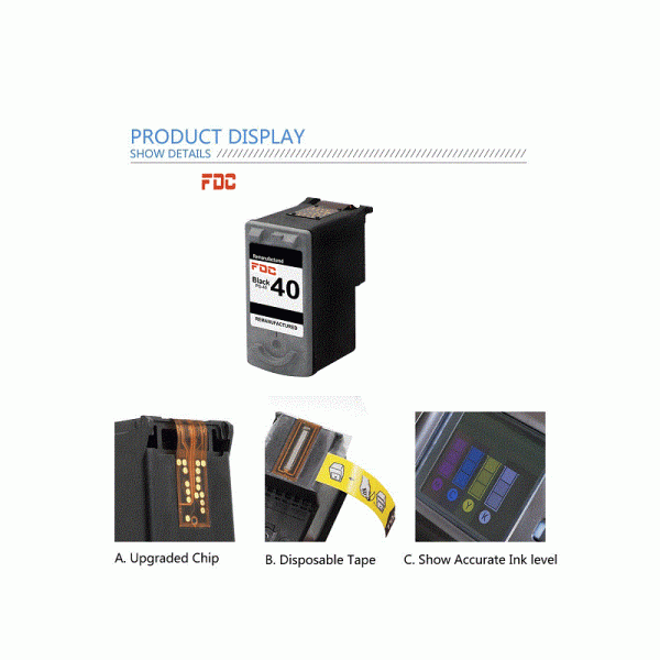 PG - 40 CL - 41 For Canon Remanufactured Ink Cartridges For Pixma IP1600 IP17000