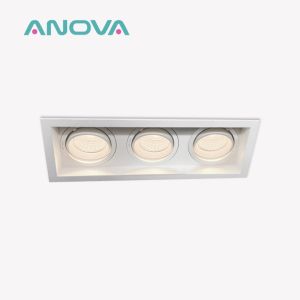 Quality Aluminum Square Spotlight Anti-Glare 90° Rotation 20° Tilt For Commercial Lighting for sale