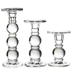 Upmarket Quality Wholesale clear tall glass candelabra candlestick holder for