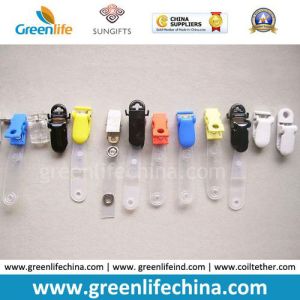 White Color Plastic Hot Sale Office Stationery ID Promotional Clips