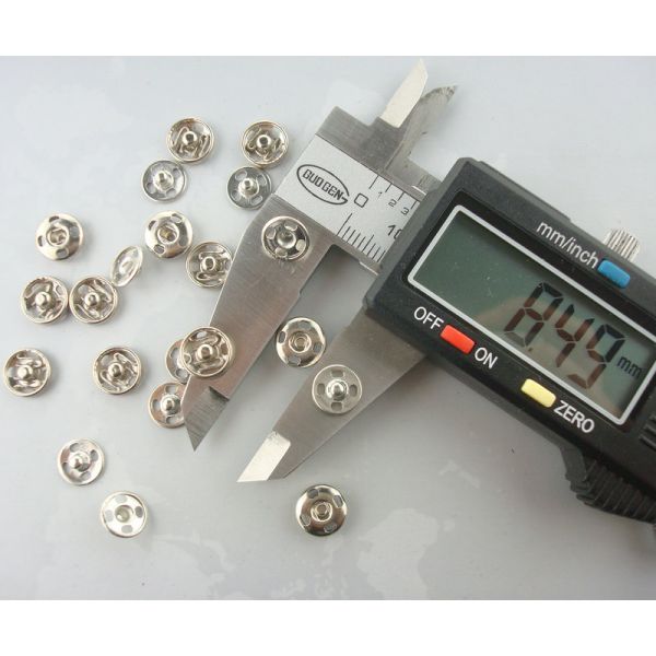 wholesale stainless steel /brass 2parts press stud metal open top big snap button
