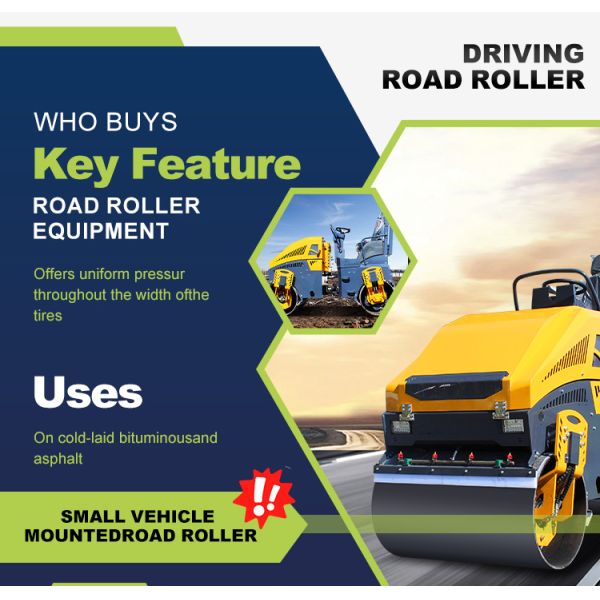 4 Ton Vibratory Double Drum Ride on Mini Road Roller Hydraulic Asphalt Roller Earth Concrete Compactor for Construction