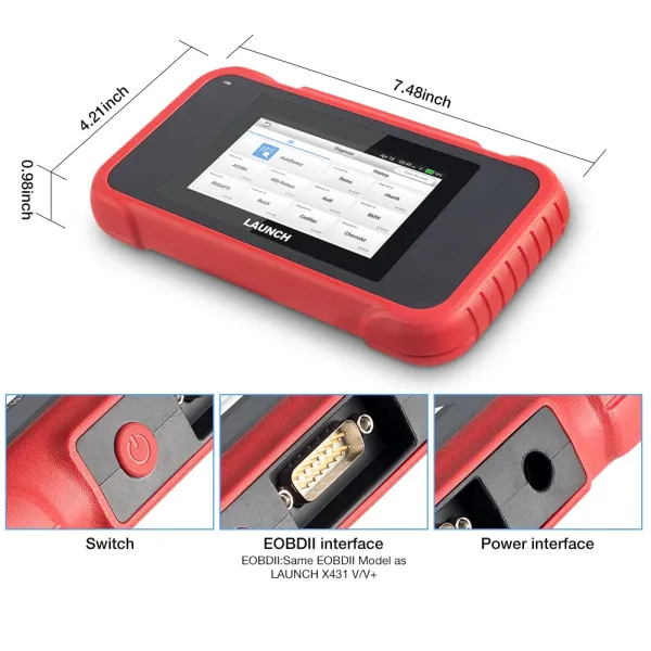 2024 New- LAUNCH X431 CRP123E V2.0 Car OBD2 Diagnostic Tools Auto OBD Scanner ABS SRS Engine AT+ 7 Reset Service Free Up