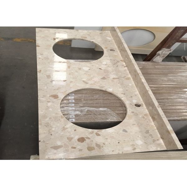 Buy Artificial Beige Quartz Stone Slabs For Kitchen Countertop at wholesale prices