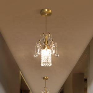 Customized Copper Crystal Pendant Light For Apartment Interior