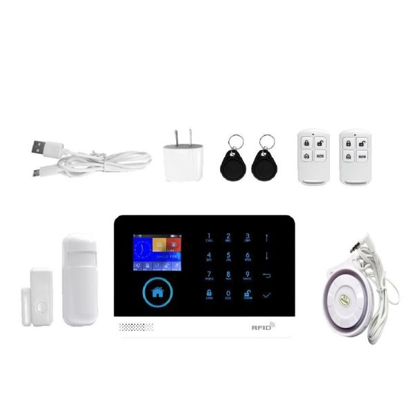 Buy WIFI+GSM+RFID Intelligent voice burglar alarm  system with 433MHz at wholesale prices
