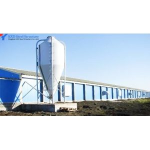 Automatic Steel Poultry House Prefab Broiler Chicken Houses with Ventilation