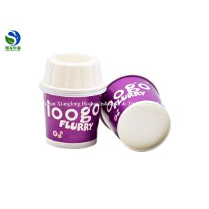 Eco Friendly Paper Individual Ice Cream Cups With Lids Colorful Ripple Design