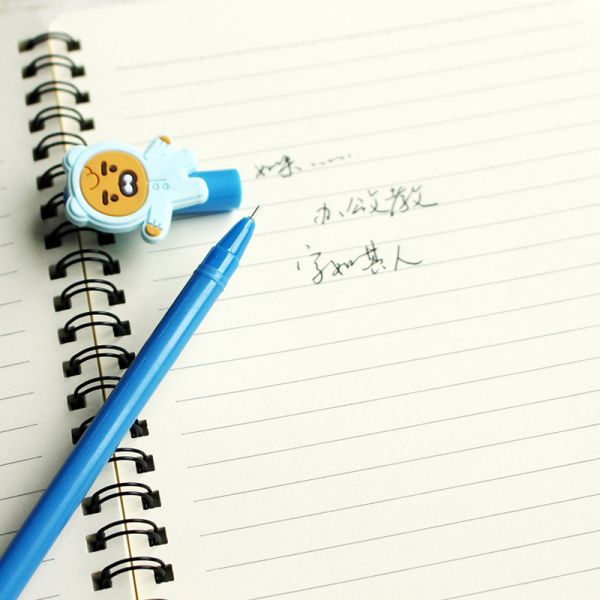 Office School Gel Pen with Korean Style Cartoon Cute Bear Rabbit Design and Black Ink