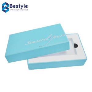 China Bespok Bluish Cardboard Packaging Box for Promotional Gifts on sale