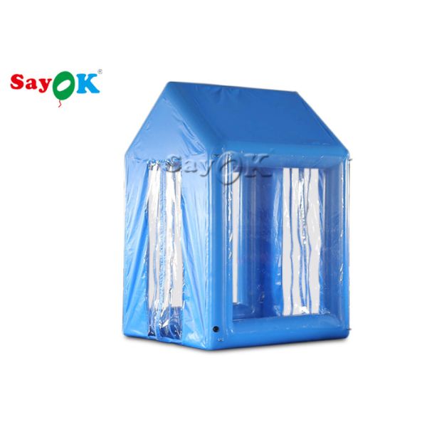 2x2x3M Blue PVC Inflatable Medical Tent Human Atomization Disinfection Door