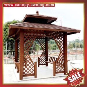outdoor garden park classical wood style Aluminium aluminum alloy metal gazebo
