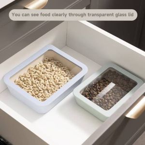 Oven and Dishwasher Safe Nestable Glass Food Storage Container with Glass Lid