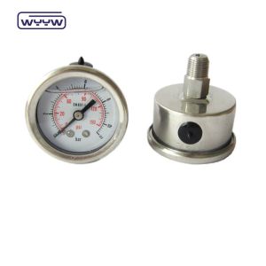 Center Back Penumatic Hydraulic Liquid Filled Pressure Gauge 400 Bar