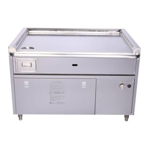 Commercial Stainless Steel Gas Smokeless Teppanyaki Grill Table with 8000W Power