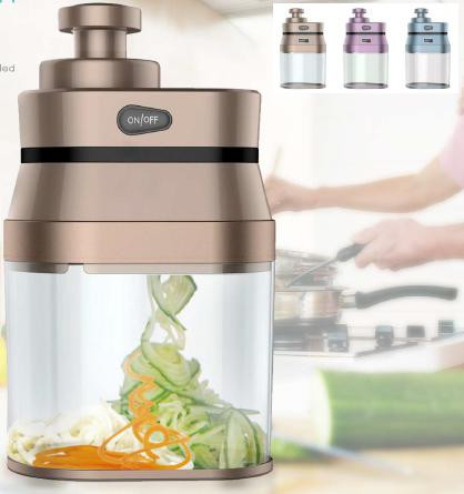 Black / White Spiralizer Food Processor Electric Spiral Vegetable Slicer