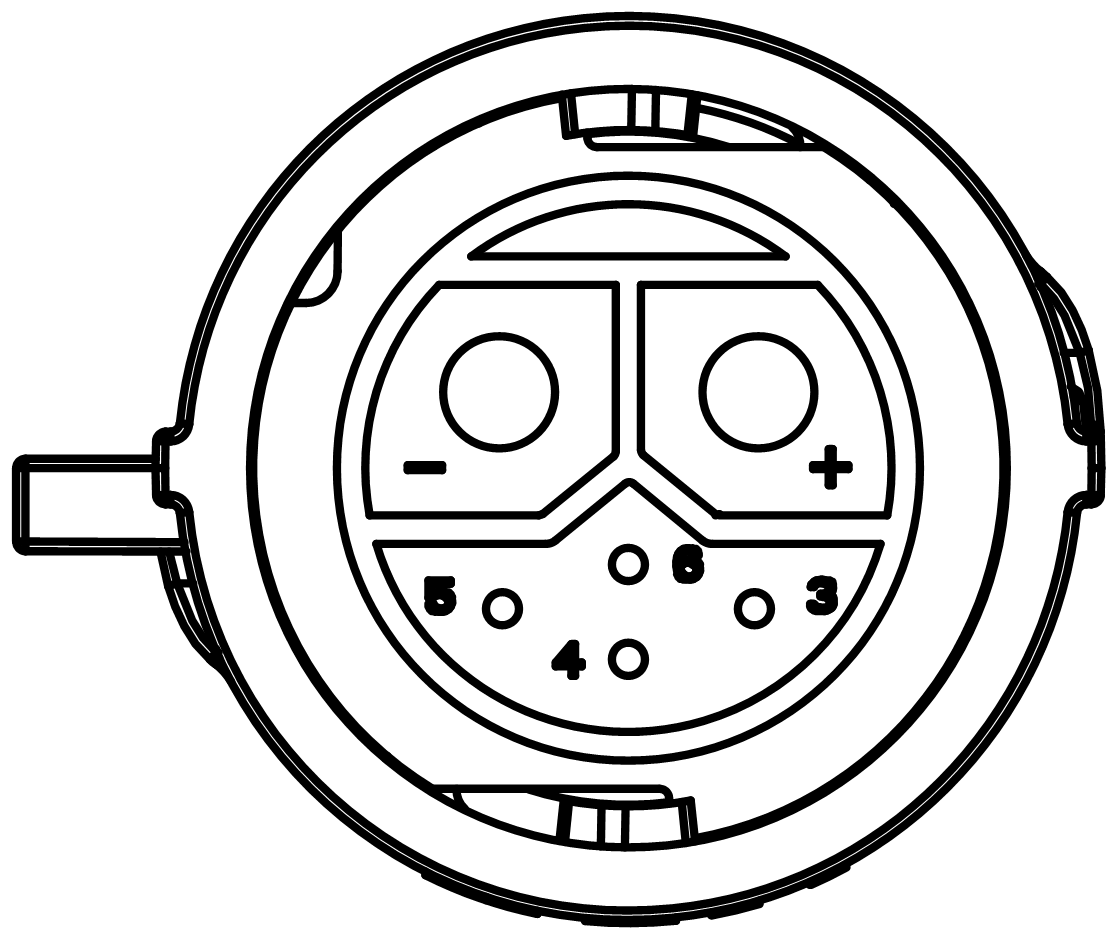 2+4 EBIKE Connector Waterproof Bicycle Battery Discharge 6 Pin For Electric Bike Push Lock