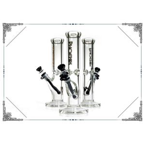 China PHOENIX STAR 9MM Glass Bongs Straight Tube Smoking Water Pipe on sale