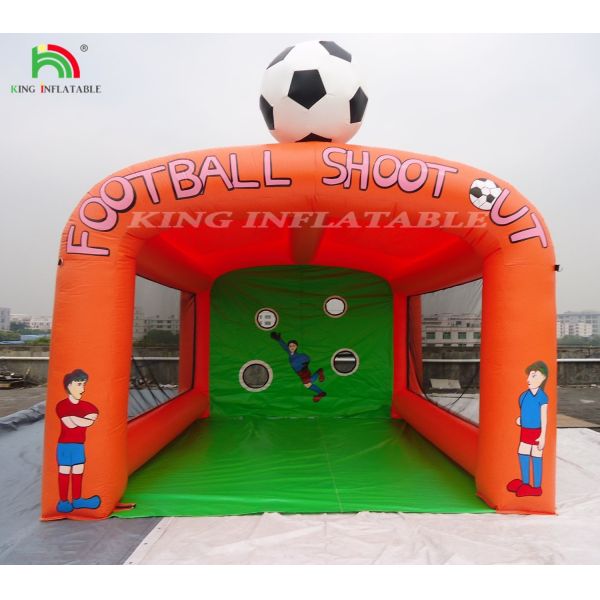 Carnival Inflatable Football Toss Game , Inflatable Soccer Shooting