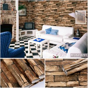 Walls with Modern Floral Design Waterproof 3D Brick Wallpaper backsplash