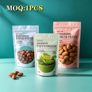 Custom Printing Eco Biodegradable Moisture Proof Pouch Kraft Paper Paper