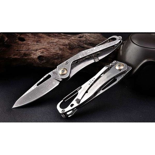 Buy Poker Wallet Damascus Gagger Vehicle Camping Save Oneself Explore Hunting at wholesale prices