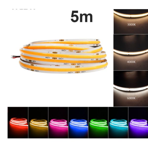 Buy Smart Color Changing 24V COB RGBW LED Strip 10mm Waterproof 2700K-6500K at wholesale prices